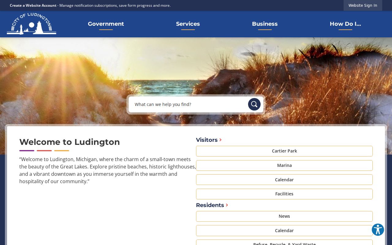 Ludington court records local government source
