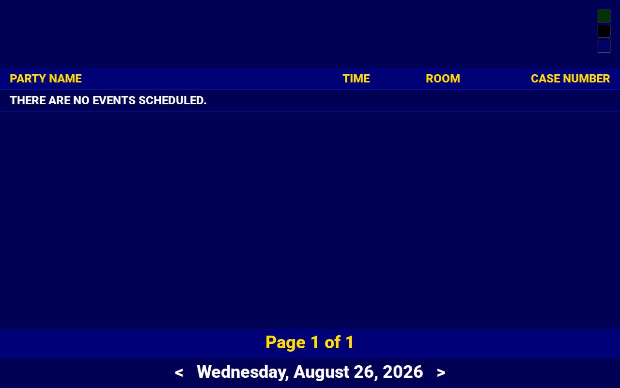 Mason County court schedule fields in the Michigan Court Display calendar