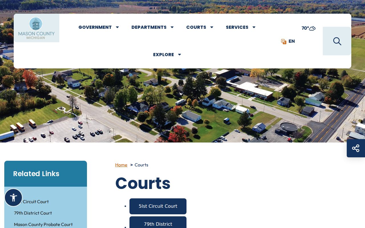 Mason County court docket links on the official courts page