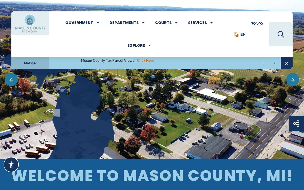 Mason County court docket information on the official county home page