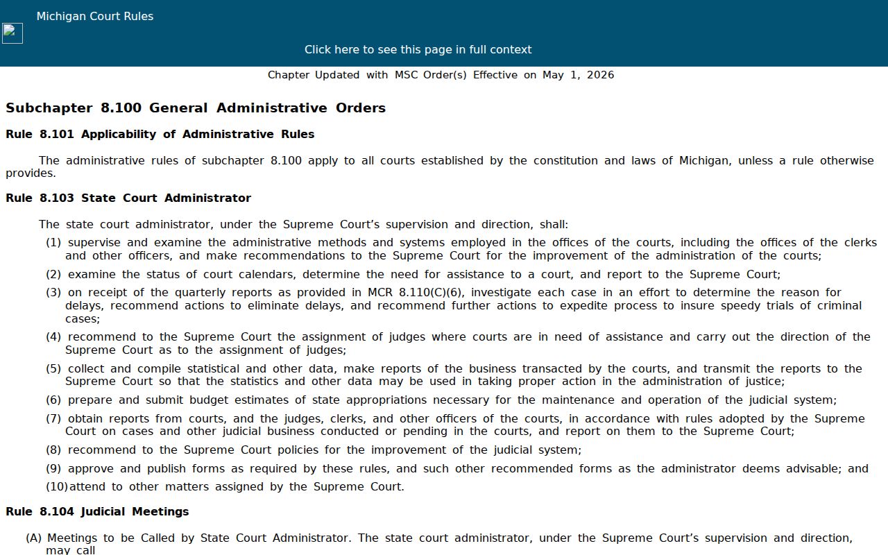 Mason County court records access rule under Michigan Court Rule 8.119